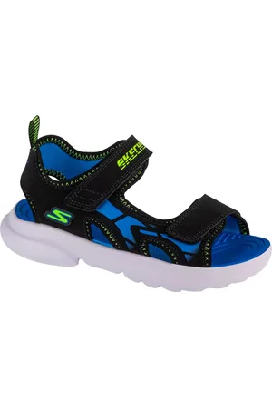 Skechers Tmavě modré chlapecké sandály Razor-Splash - Aqua Buddies 406513L-BBLM