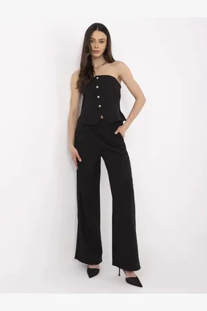 Italy Moda Černý dámský komplet s topem bez rukávů MI-KMPL-A2349.75-black