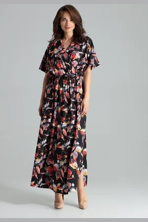 LENITIF Dlouhé elegantní šaty L055 Pattern 109
