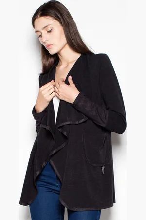 Venaton Černý kardigan VT036 Black