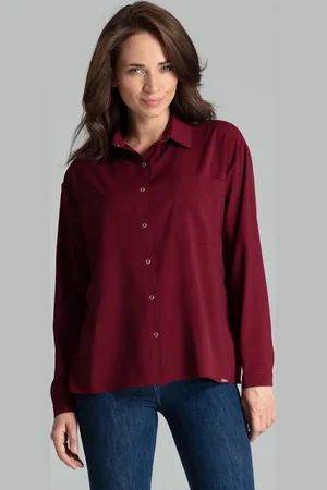 LENITIF Basic košile L059 Deep Red