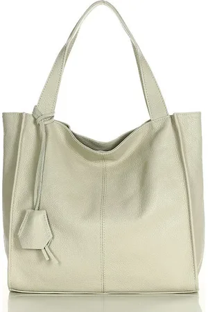 Genuine Leather MARCO MAZZINI Béžová shopper kabelka