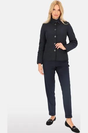 Perso Černá dámská přechodová bunda s prošíváním BLH 610114 F - Black