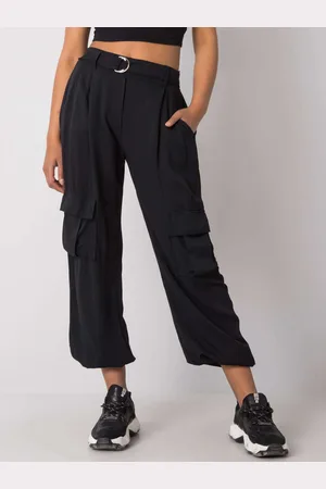 Basics from Amsterdam Černé lehké volné kalhoty s kapsami -black
