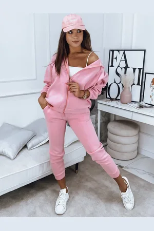 Basics from Amsterdam Růžová souprava tepláků a mikiny na zip AMILIA PREMIUM AY0743