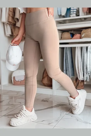 Basics from Amsterdam Béžové dámské legíny s vysokým pasem ACTIVIS UY2599