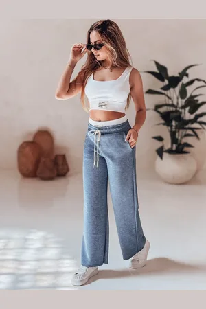 Basics from Amsterdam Dámský dvoudílný komplet modrých kalhot a žebrovaného topu LIFETIME AY1150