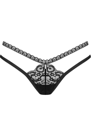 Obsessive Černé tanga z krajky Blomentis
