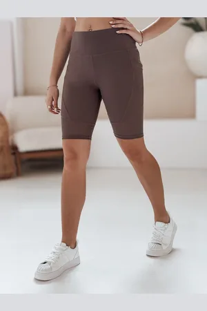 Basics from Amsterdam Tmavě hnědé dámské biker shorts s vysokým pasem BIKELINE SY0419