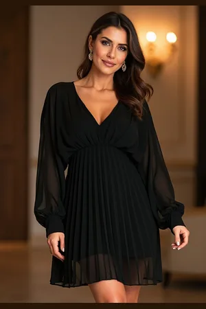 Figl Černé dámské mini šaty s viskózovou podšívkou M1165 Black