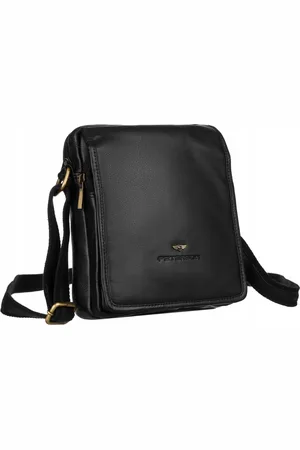 Peterson Pánská kožená messenger taška [[DH] PTN 5031-NDM BLACK