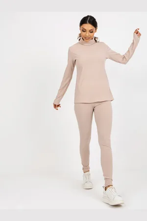 Basics from Amsterdam Béžový žebrovaný dámský rolák LK-BZ-509192.55P-beige