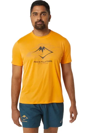 Asics Hořčicové funkční tričko Fujitrail Logo SS Top 2011C981-800
