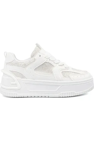 SHELOVET Bílé dámské sneakersy s krajkou A-115W/W