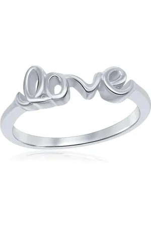 Majya 11074 Stříbrný prsten ve tvaru LOVE I Velikost prstenu: 6 (EU: 51-53)
