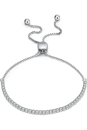 Majya 11228 Stříbrný tenisový náramek JASMIN 16 cm | šířka 2 mm
