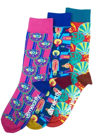 MEATFLY Ponožky Globe socks Triple Pack