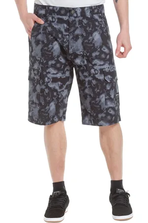 MEATFLY Pánské kraťasy Syndrom Black Storm Camo Ripstop