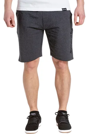 MEATFLY Pánské teplákové kraťasy Cushy Charcoal Heather