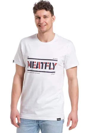 MEATFLY Pánské tričko Rele White