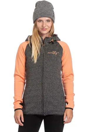 MEATFLY Dámská technická mikina Gema 3 C - Coral Grey Heather
