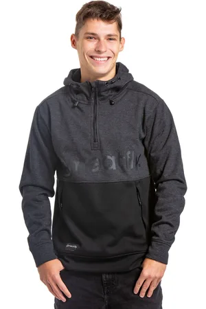 MEATFLY Pánská technická mikina Tason Black Heather/Black
