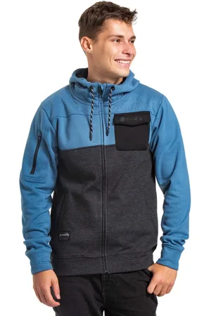 MEATFLY Pánská technická mikina Josh Slate Blue