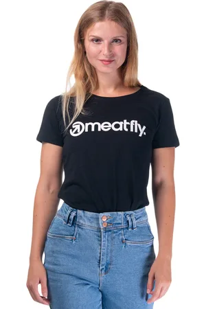 MEATFLY Dámské tričko Ladies MF Logo A - Black