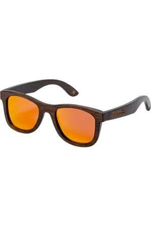 MEATFLY Sluneční polarizační brýle Bamboo Dark Orange