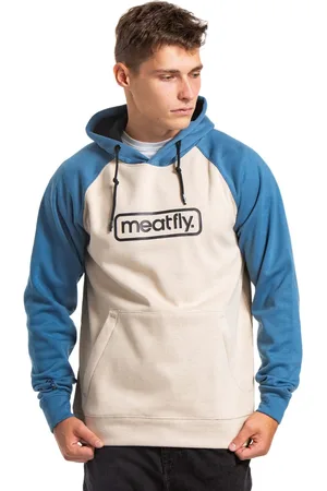 MEATFLY Pánská technická mikina Gravel Slate Blue/Sand