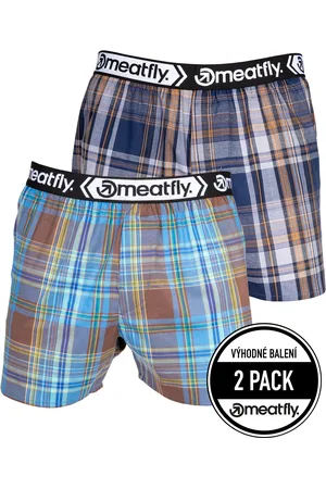 MEATFLY Pánské boxerky Gigi Yellow / Brown