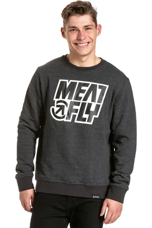 MEATFLY Pánská mikina Repash Crewneck Charcoal Heather