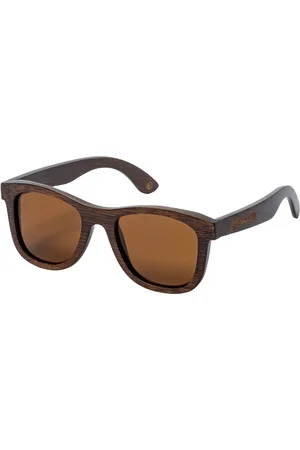 MEATFLY Sluneční polarizační brýle Bamboo Dark Coffee