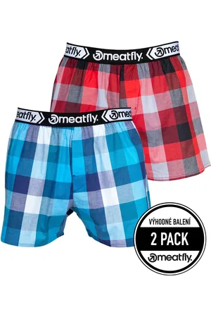 MEATFLY Pánské boxerky Gigi Blue / Red