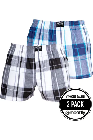 MEATFLY Pánské boxerky Doug Black / Blue