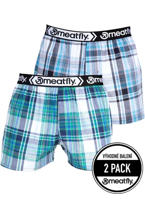 MEATFLY Pánské boxerky Gigi Green / Black
