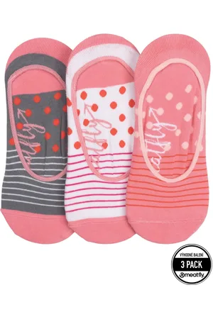 MEATFLY Ponožky Low Socks Triple Pack Pink Stripe