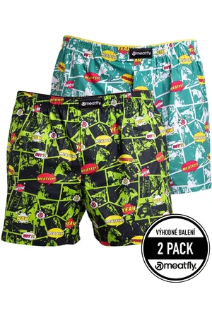 MEATFLY Pánské boxerky Agostino Green Comics