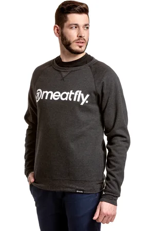 MEATFLY Pánská technická mikina Shore B - Heather Black