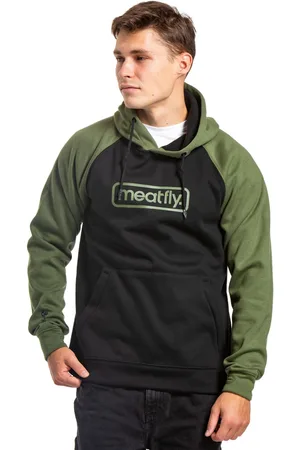 MEATFLY Pánská technická mikina Gravel Olive/Black