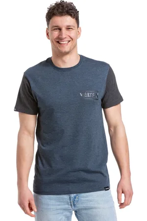 MEATFLY Pánské tričko Pitstop Navy Heather/Charcoal Heather