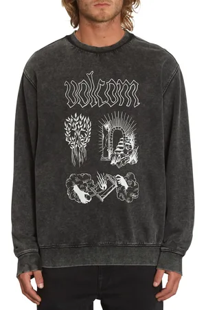 Volcom Pánská mikina Fa Vaderetro Crew Black