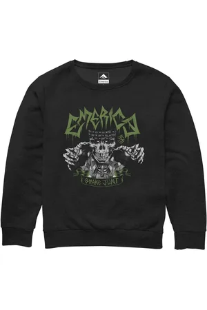 Emerica Pánská mikina Shake Junt Skull Crewneck Black