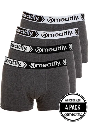 MEATFLY Pánské boxerky Balboa Boxershorts Four Pack Grey Heather