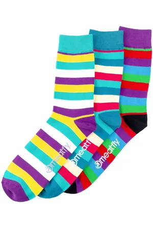 MEATFLY Ponožky Dark Small Stripe socks Triple Pack