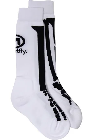 MEATFLY Ponožky Bones Long White