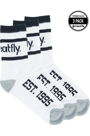 MEATFLY Ponožky Long Triple Pack White