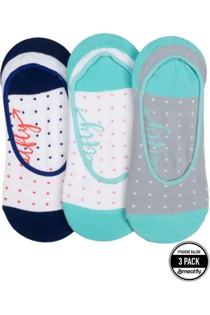 MEATFLY Ponožky Low Socks Triple Pack Blue Dots