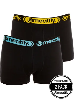 MEATFLY Pánské boxerky Balboa Boxershorts Double Pack Black