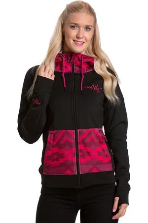 MEATFLY Dámská technická mikina Alisha Red Navajo / Black
